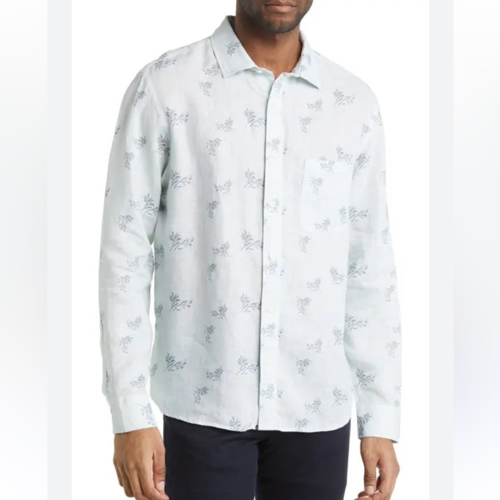 Billy Reid Tuscumbia Linen Shirt Size Large